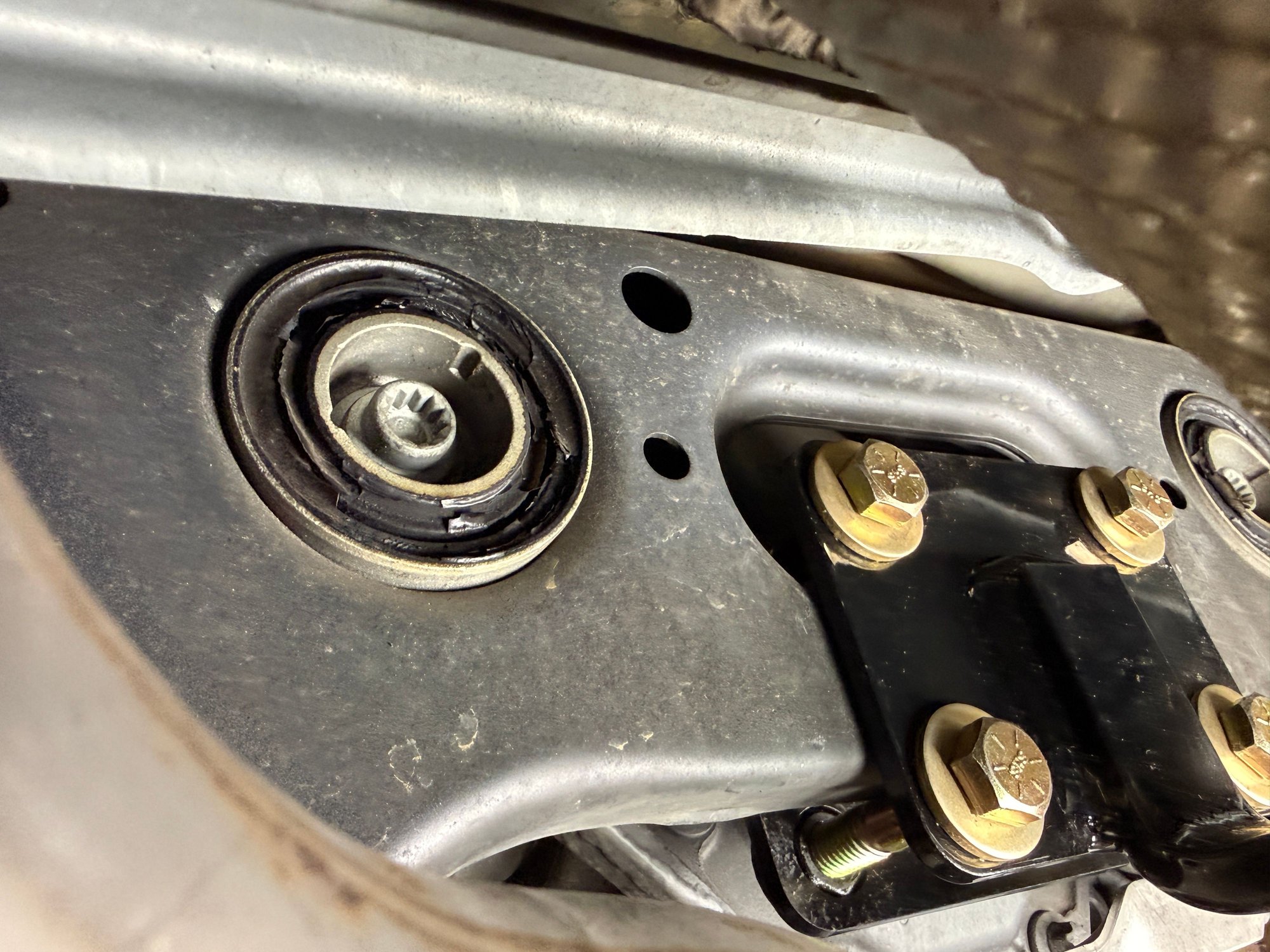 Anyone know what these black bushings are called and whether the wear is normal?