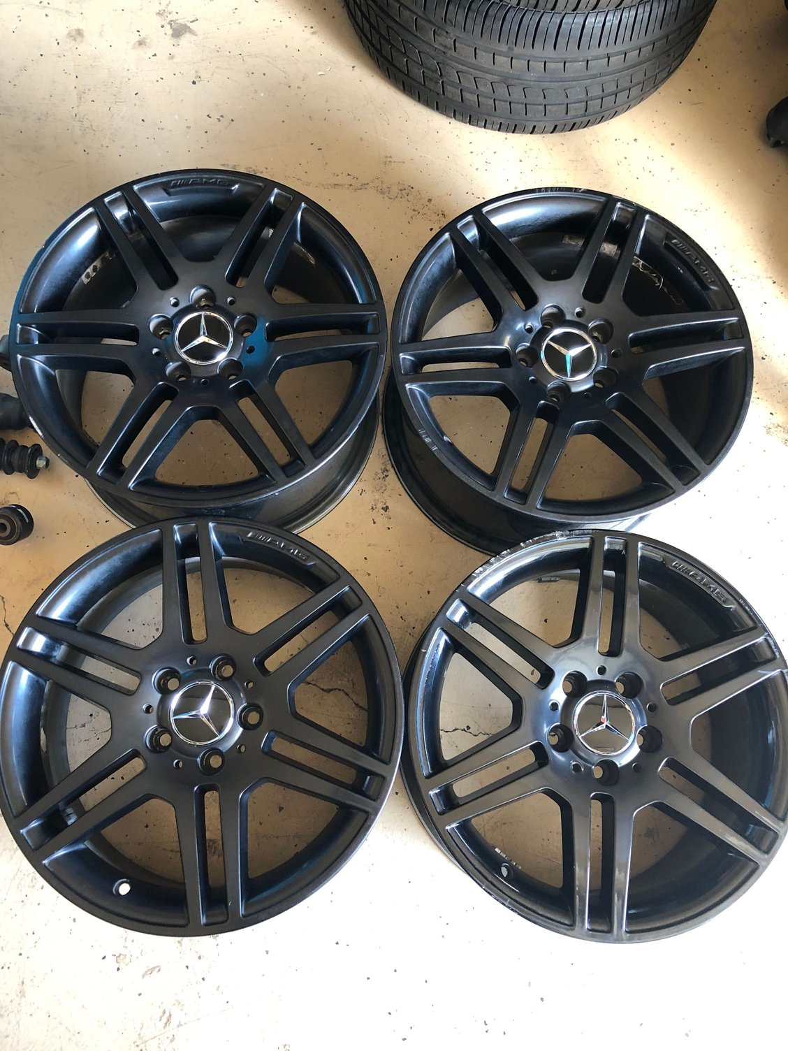 Wheels and Tires/Axles - W204 C350 AMG Black 17" Rims - Used - Stockton, CA 95219, United States
