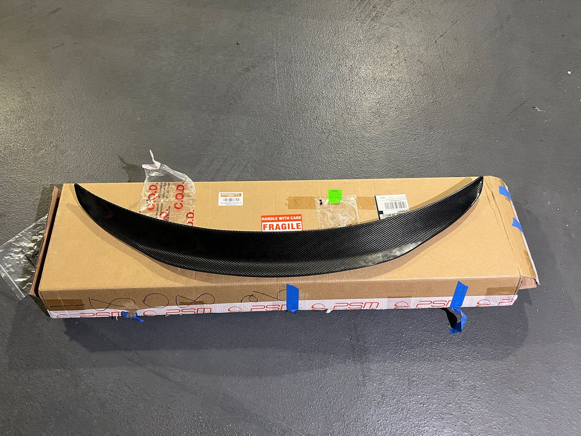 Exterior Body Parts - PSM Dynamic Carbon Fiber Spoiler (MSD07V1CF Trunk Deck Lid) C43/C63 W205 Sedan - Used - Mississauga, ON, Canada