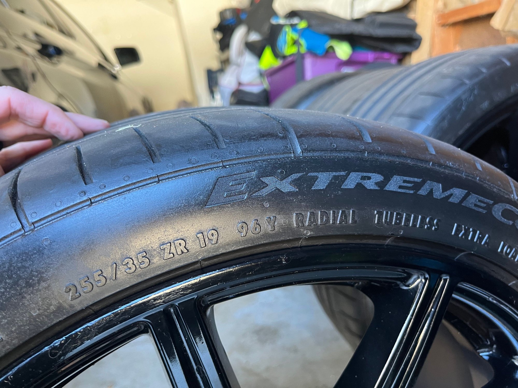 14 e63s oem wheels powder coated black with contact extreme sport plus