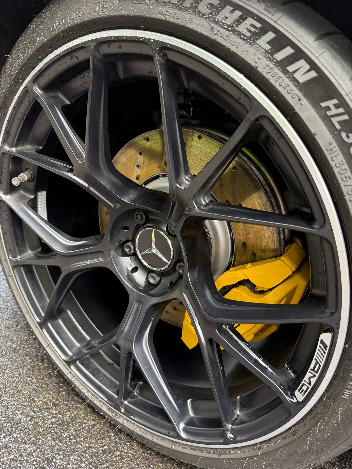 Freshly washed wheel