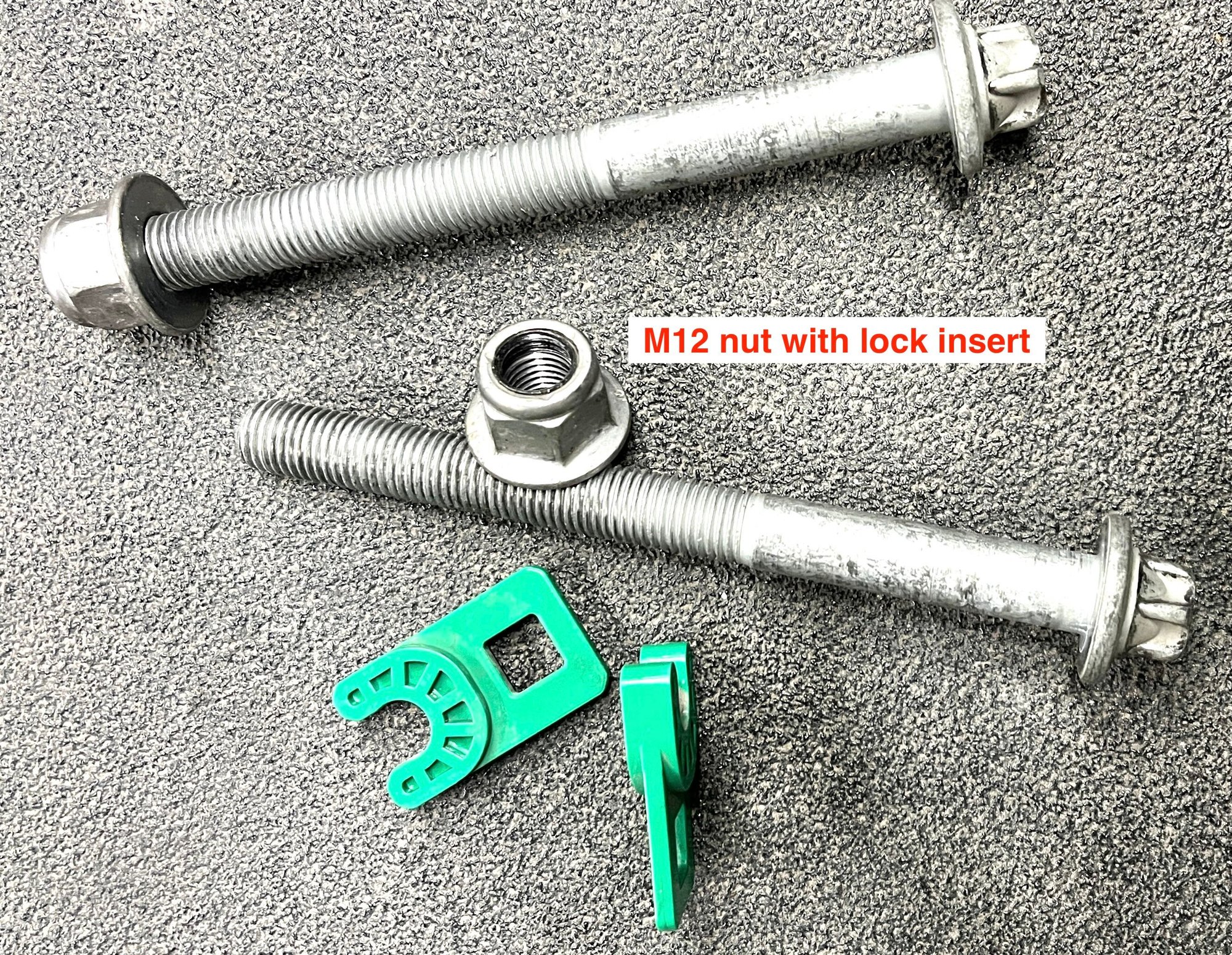 One time use nuts and bolts and production line assembly spacers.