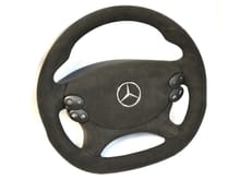 CLK63 Blackseries steering wheel + airbag in alcantara wrap
