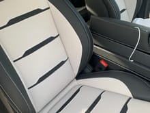 The white stitching complements the interior 