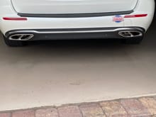 Put the new amg exhaust face plates on the car yesterday.  I like the way it looks got them on Amazon 25 bucks. 