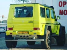 Neon Green Mercedes-Benz G500 4X4² spotted in Oman.