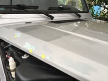 Scratches on the hood