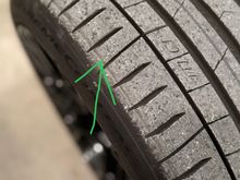 Only in slow full lock reverse tire barely touches here