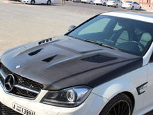 Mercedes c63 2013+ hood and lip Design By SSS Motor Sport Middle East