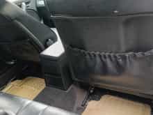 With the rear seat pocket