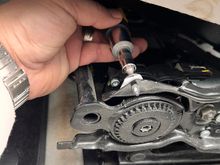Here’s that other screw you’ll have to remove. As you can see, mine was broken off so as soon as I detached the air bag assembly, the trim piece just slid right off. 