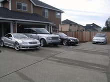 SL55, Rang Rover SC, CL55 and R32 VW...