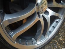 Custom painted Brabus wheels (the colour is custom similar to a BMW M3 wheel). Colour changes in different light from Silver/Blue - Grey - Black.
