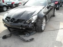 My 2006 SLK 55 AMG hit by Cadillac Citera.