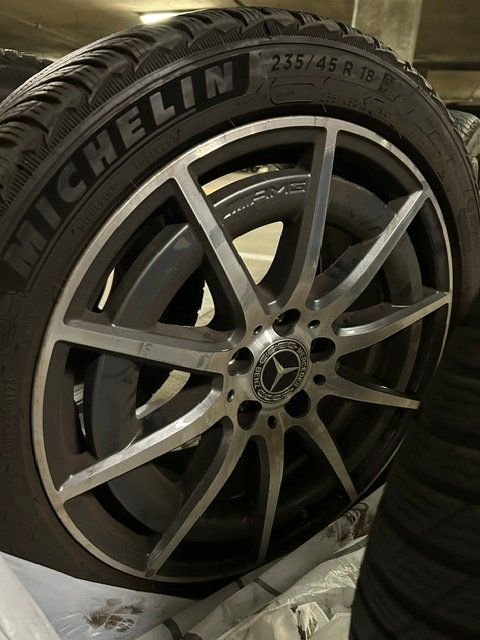 Wheels and Tires/Axles - Set of Mercedes Benz AMG 18" Wheels with Michelin winter Tires - Used - 2023 to 2026 Mercedes-Benz C43 AMG - Boston, MA 02446, United States