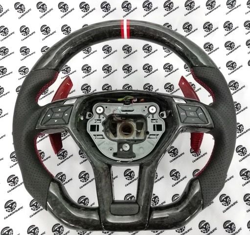 Interior/Upholstery - W212 E63 Carbontastic forged carbon fiber steering wheel w/red carbon fiber paddles - New - 2013 to 2016 Mercedes-Benz E63 AMG S - South Elgin, IL 60177, United States