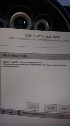 Help! 
I got this engine code when the light came on and then my car went into limp mode and i have no idea what it means... i had a muffler delete a month ago and the light came on but i had the guy reset it without thinking and it just came back up... does anyone know anything about this code? My car is a 2013 mercedes C-class