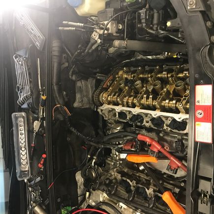 Roomy engine bay