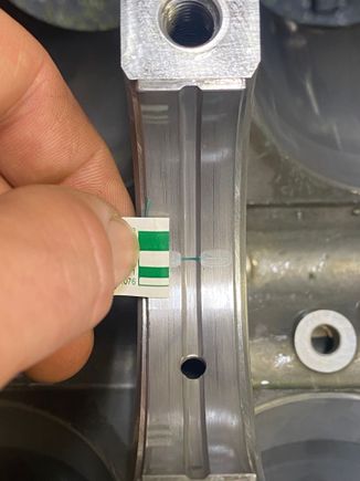 Again, great measurements found at the top side crank bearing after trying the 55k crank in this block 