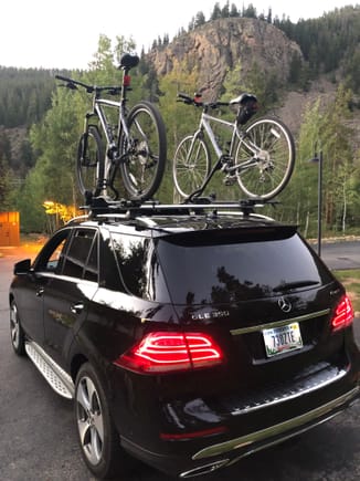 Bikes ready for the road and mountain views!