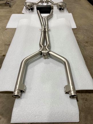 Akropovic titanium exhaust - sounds amazing.  Will probably add downpipes and tune next year...  (All of this work was done at APEX Automotive in Addison Tx.  Great shop.)