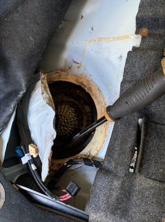 Tearing the cover off with pry bar and crow bar