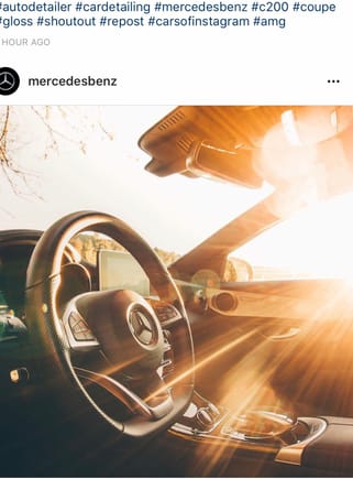 A sunny day!!   But not my picture.  An instgram pic from Mercedes benz!!