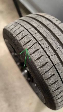Only in slow full lock reverse tire barely touches here