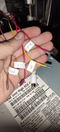 Wires from Android screen cable