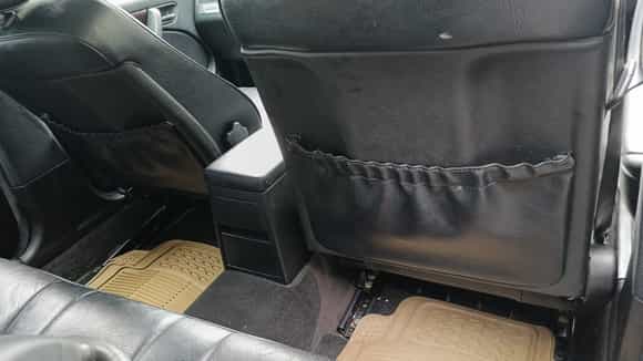 With the rear seat pocket