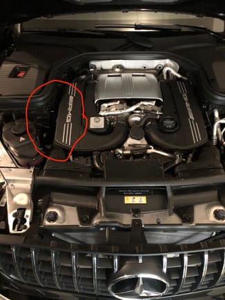 engine bay location ECU from above