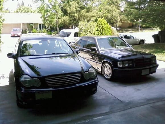 German car family.. Modified 2002 C32,
190E 2.3-16, ML 320... and a Porsche 944 Turbo..