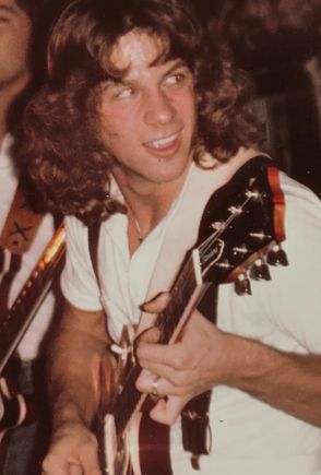 Sadly, both the guitar and hair are long gone...