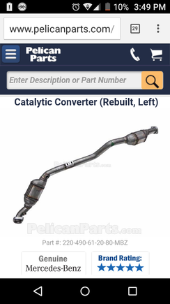Also this is what confuses me the most. This is my part for a catalytic converter. I just don't wanna remove the wrong piece I know you said the one behind the cats but what if that's the secondary is all I'm saying Joe Blo. Let me know what you think. Thanks alot