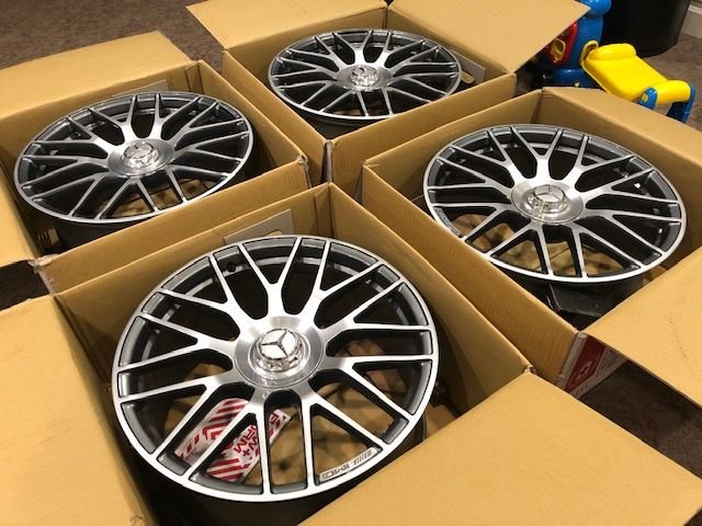 Wheels and Tires/Axles - 19" C63 S AMG Sedan Staggered OEM Wheels - polished finish from a 2019 C63S - Used - 2016 to 2020 Mercedes-Benz C63 AMG S - Summit, NJ 07902, United States
