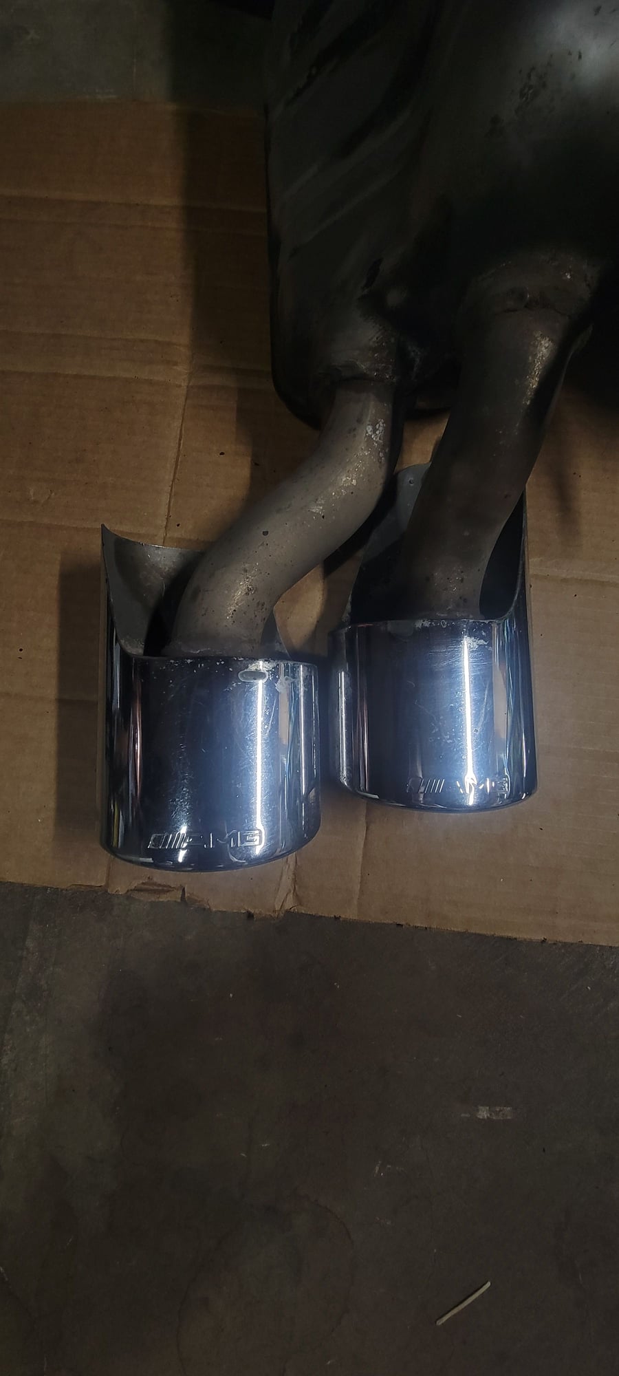 Engine - Exhaust - Looking to trade E63 mufflers plus cash for C63 mufflers - Used - 0  All Models - San Jose, CA 95120, United States