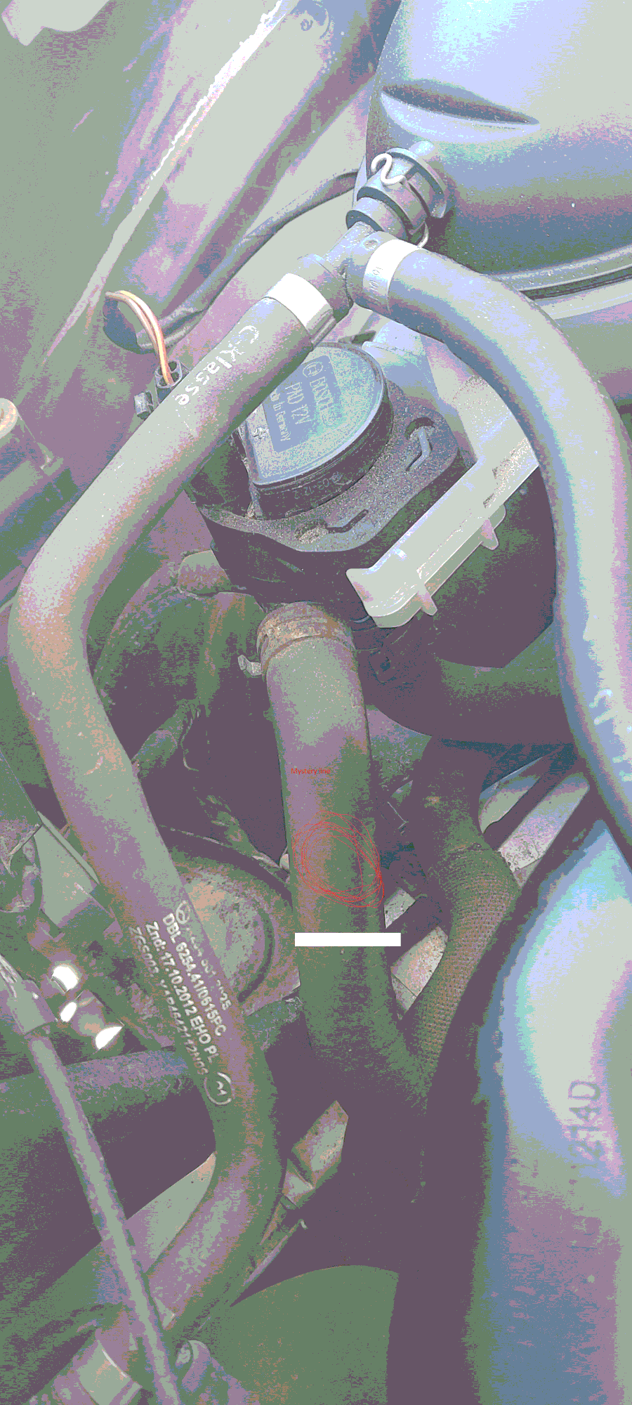 Line in center is from main rad hose joiner/branch