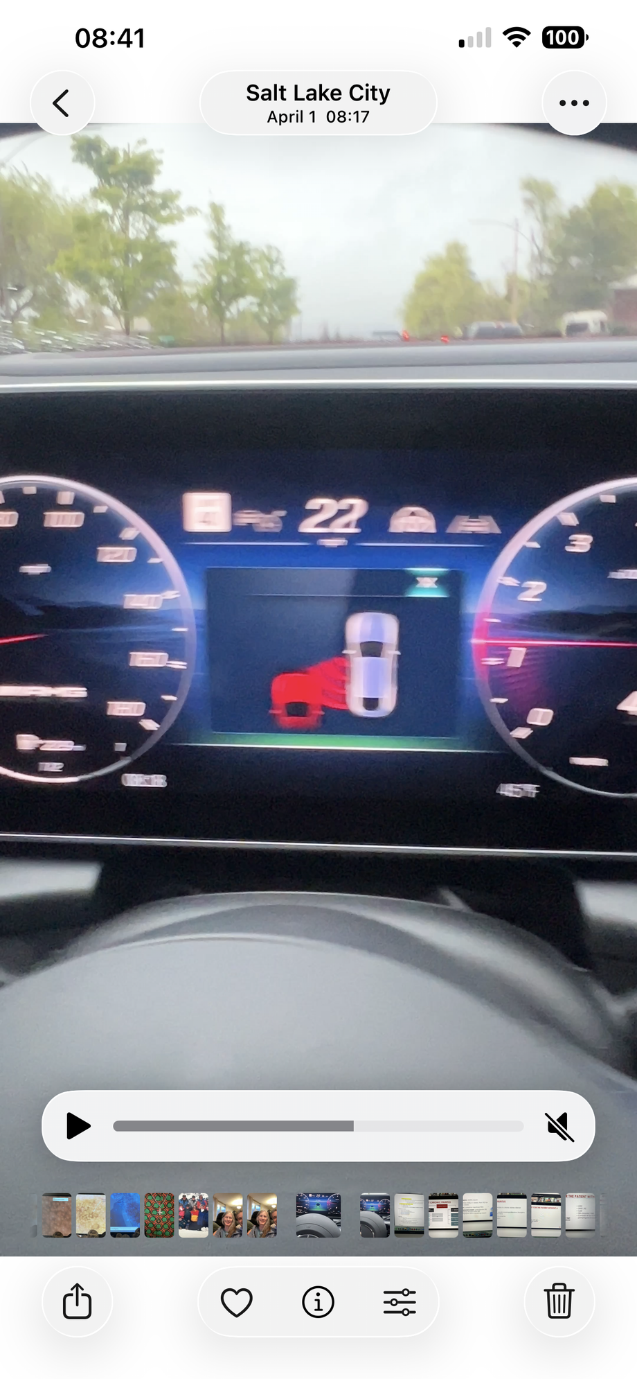 Traveling at 25 mph and active brake assist kicks in