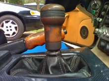 &quot;in home&quot; short shifter upgrade. i cut and tapped the &quot;stick&quot; so it's a litle better. until i have enough for a real short shifter kit