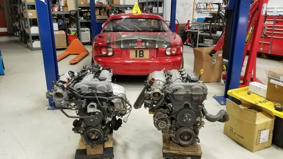 B6 junkyard motor (left) and BP5A motor (right).