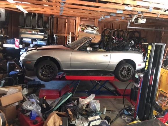 This is my original Silver NA that I literally and figuratively took you for a spin in that time we went to Thunder Hill. I sold off the hardtop to a coworker a few years ago and just recently pulled out the turbo kit.