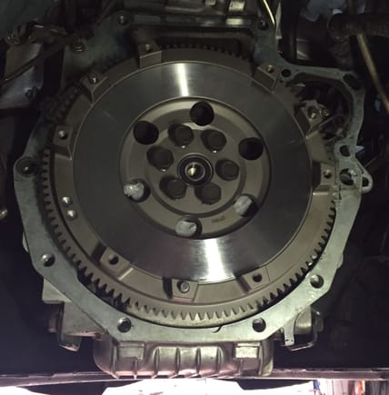 flywheel installed and cleaned