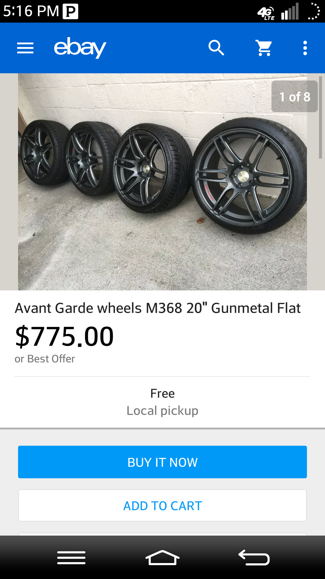 EBay wheels and tires MyG37