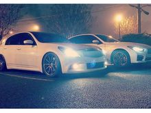 My car next to my wife’s Q50