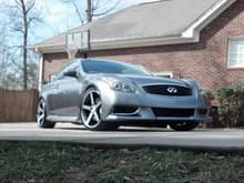 Front View of G37S Anniversary on Stance SC-5ive Wheels.