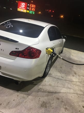 Barely made it to the pump lol 