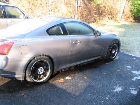 Snow shoes on my Icy car. 2