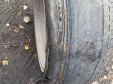 Popped tire