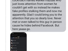This laday calls out joe for stalking his page .