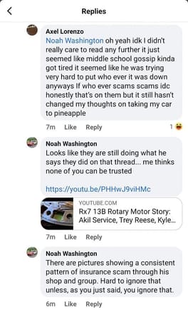 So take note that they are aware that Marc is a scammer, but they know that he is a millionaire that has the pineapple racing connection and that to them is worth the risk just as it was for me when marc to me to side with him over Daniel. 